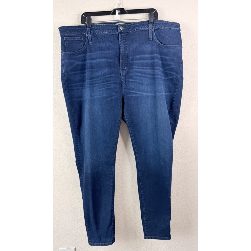 Madewell Curvy High Rise Skinny Jeans Sz 37 Plus‎ Blue Stretch Denim Dark Wash